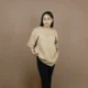 Beige Oversized T-Shirt - S