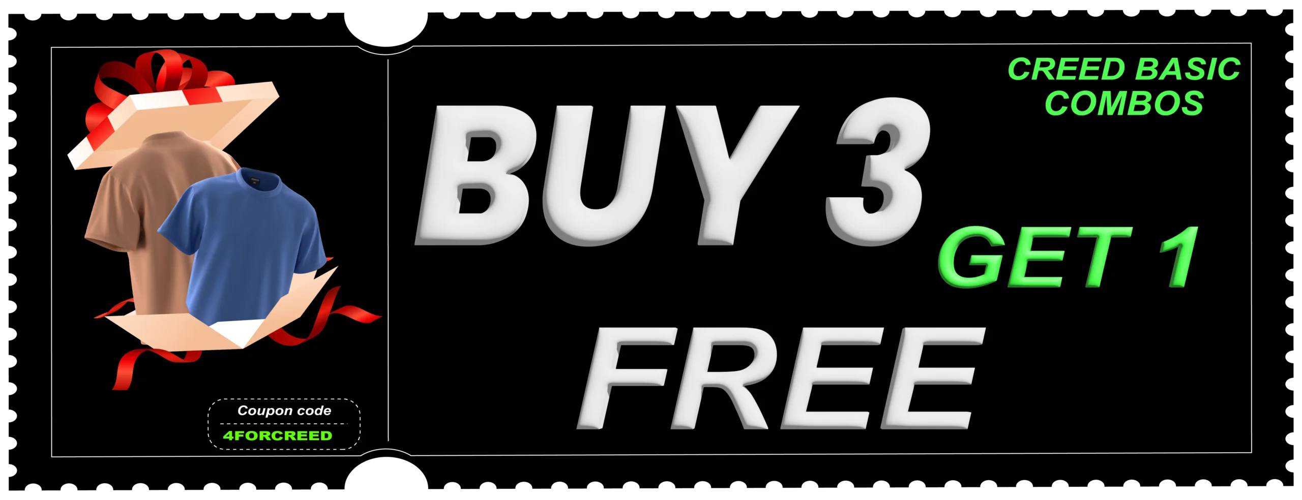 Buy 3 get 1 free cc