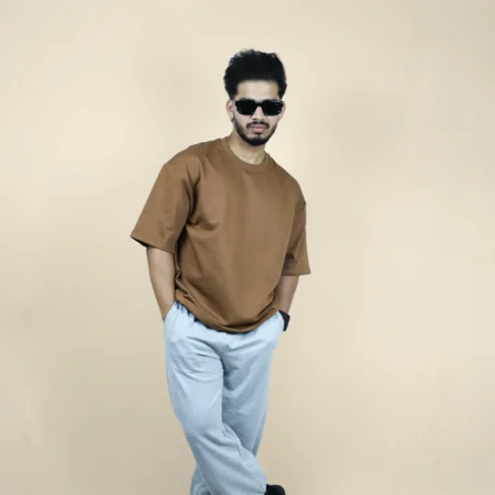 Brown Basic Oversized T-shirt