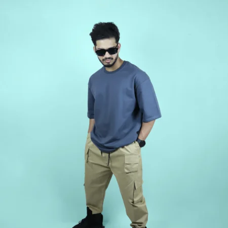 Steel Grey Basic Oversized T-shirt